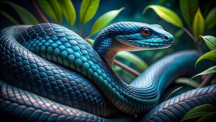 green snake on a branch