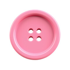 Pink Button HighResolution Image for Sewing Crafts and Design isolated on transparent background