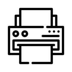 printer line icon