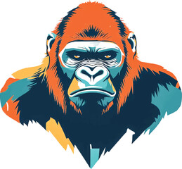 Cartoon monkey logo graphic shown against a blank white background
