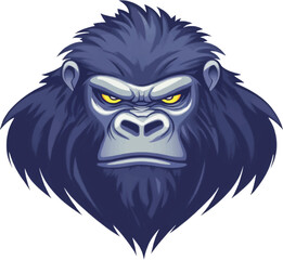 Funky monkey head logo art displayed on a smooth white background

