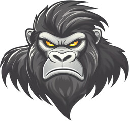 Modern monkey mascot logo illustration on a plain white background
