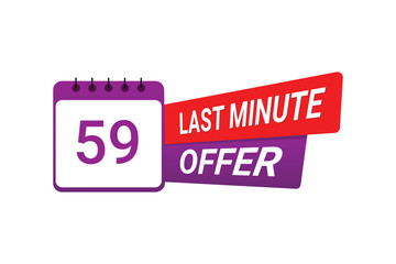 Last minute offer  design red and purple color