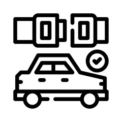 seatbelt line icon