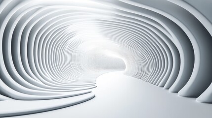 Naklejka premium Abstract, modern, light-filled, tunnel-like, architectural, interior, design.