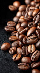 Fototapeta premium pile of coffee beans 