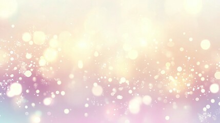 Pastel-toned abstract background with sparkling light effects.