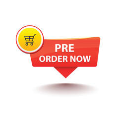 ORDER now vector icon design red and yellow color 
