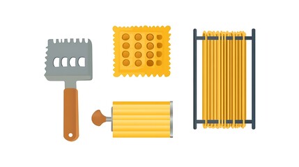 Pasta Making Tools  Ingredients.