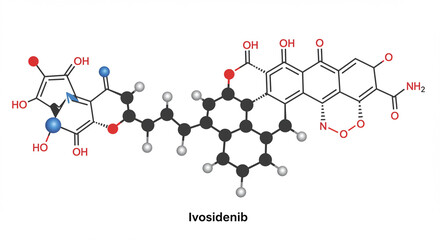 Ivosidenib molecular structure, revealing the intricacies of chemical compounds