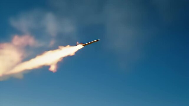 Missile launching with flame burst
