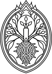 Nature Root Symbol Isolated on White Background