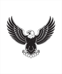 Obraz premium Powerful Bald Eagle Silhouette in Elegant Design