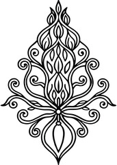Ornamental Roots Icon on White Background