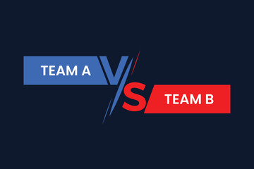 team A vs team B vector vector design
