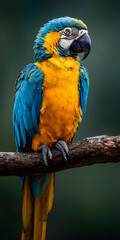 Vibrant Parrot Perched on a Tropical Branch