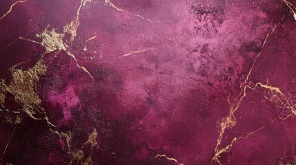 Grunge texture background in deep maroon accented by rose gold featuring faded and scratched finishes
