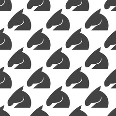 Horse Head Icon Seamless Pattern