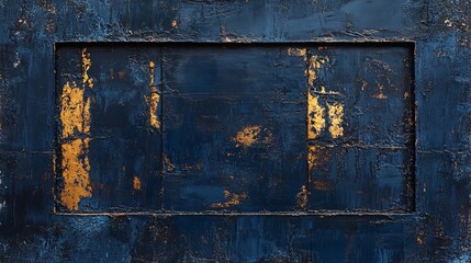 Grunge texture background in deep navy accented by bronze tones showcasing worn-out metallic finishes