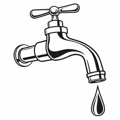 faucet with water drop
