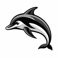 Fototapeta premium dolphin isolated on white background