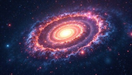 Fototapeta premium Stunning spiral galaxy, swirling arms of gas and dust, distant nebulae , astronomy, galactic center, x-ray