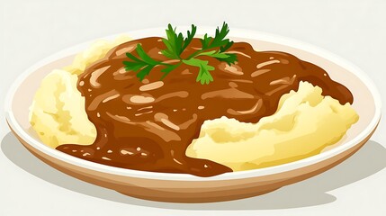 Mashed Potatoes with Gravy.