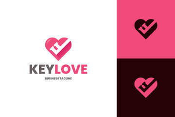 key love logo vector