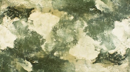 Grunge texture background in deep olive paired with ivory highlights featuring layered dirt-like textures