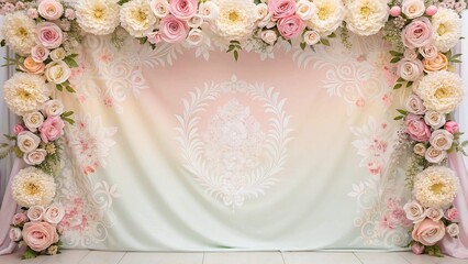 Maternity and Wedding Photography Backdrop with Soft Elegant Background Design
