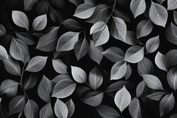Monochrome botanical pattern