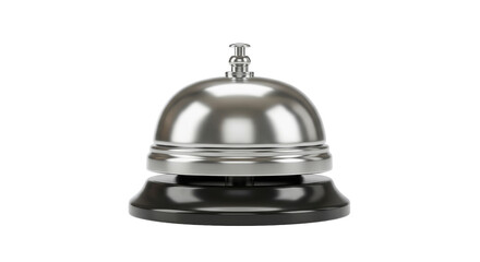 Gleaming metal hotel counter bell