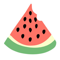 watermelon slice illustration vector