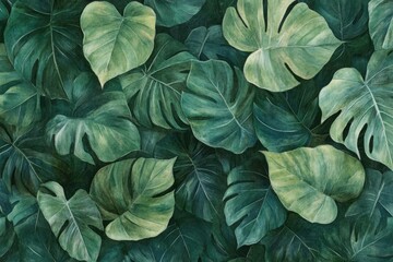 Lush Tropical Leaf Pattern