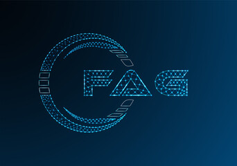 FAG low poly letter logo vector design. FAG lower poly logo design.