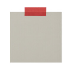 Gray Note with Red Tape