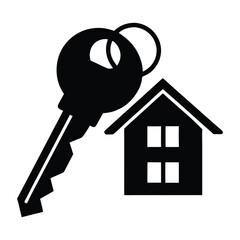 key with house icon