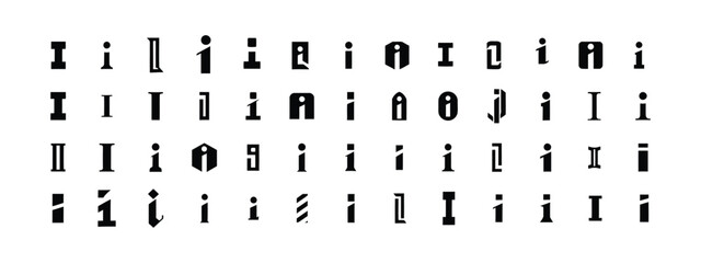 Modern Letter I Logo Bundle | Abstract Monogram I Logos for Branding, Tech, Corporate & Digital Identity .