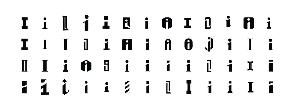 Modern Letter I Logo Bundle | Abstract Monogram I Logos for Branding, Tech, Corporate & Digital Identity .