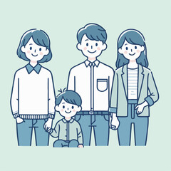 illustration of family togetherness