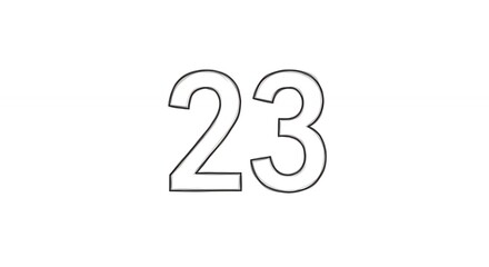 Fototapeta premium Number twenty three graphic design