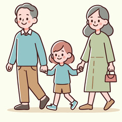 illustration of family togetherness