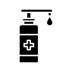 Fototapeta premium hand sanitizer, Hospital and medical care solid icon