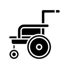 wheelchair, Hospital and medical care solid icon