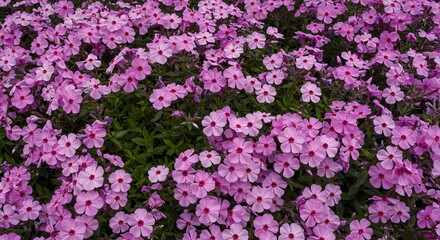 Fototapeta premium Blooming Pink Phlox Flowers in Garden Setting