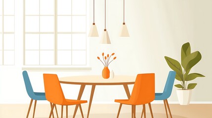 Modern dining room interior design. (1)