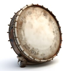 Ancient Ceremonial Drum with Isolated.