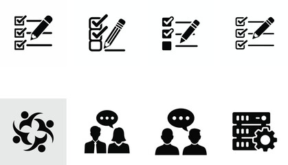 Communication Icon Set. Collection includes icons such as conversation, team, social media, team, web design and more.