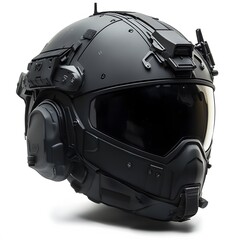 Tactical Helmet with Black, and Studio Shot. (1)