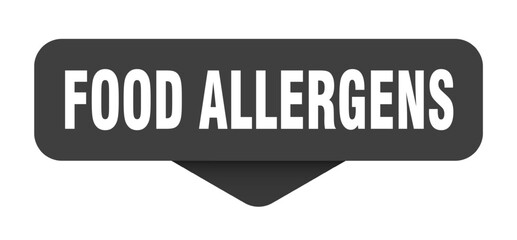 food allergens sticker. food allergens sign on transparent background